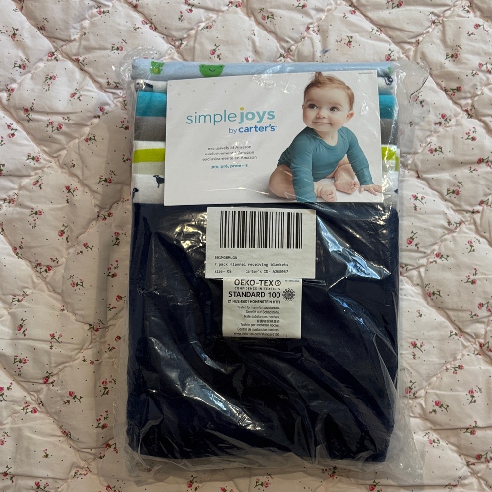 Carters Baby Boy Flannel Receiving Blankets - 7 pack